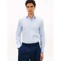 Tommy Hilfiger Langarmhemd "DC FLEX COLLAR SOLID" Flex Collar Technologie, elastischer Kragen für angenehmen Fit