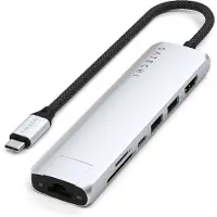 Satechi USB-C Slim Multi-Port Hub (7 in 1), Schwarz