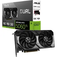 Asus Dual -RTX5060TI-O16G, GeForce RTX 5060 Ti, 16 GB, GDDR7, 128 Bit, 7680 x 4320 Pixel, PCI Express 5.0