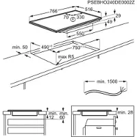 AEG Induktions-Kochfeld "TO841A0FXB", schwarz, B:76,6cm H:4,9cm T:51,6cm, Kochfelder, mit Glaskeramik-Oberfläche, mit Kindersicherung, mit Topferkennung, Induktions-Kochfeld