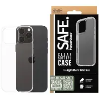 PanzerGlass SAFE BY Handyhülle "Soft TPU Case für Apple iPhone 16 Pro Max", transparent, Smartphones, Hüllen, Backcover, Schutzhülle, Handyschutzhülle, Case, Schutzcase, stoßfest, Handyhülle