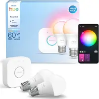 Philips Hue White & Color Ambiance Basis Starter-set: 2 Smarte Lampen E27 (806 Lm)