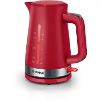 Bosch TWK4M224, 1,7 l, 2400 W, Rot, Edelstahl, Wasserstandsanzeige, Überhitzungsschutz