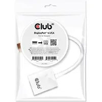 Club 3D CLUB3D DisplayPort auf VGA Aktiver Adapter, DisplayPort, VGA, Stecker, Buchse, Gerade, Gerade