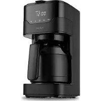 Medion Kaffeemaschine mit Thermoskanne und Timer (Filtermaschine, 8 Tassen, 1,2 Liter, 900 Watt, 3 Stufen, Warmhaltefunktion, Timer Zeitschaltuhr, Antitropf, Display, MD18458) edelstahl