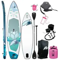 F2 Stand up Paddle 329cm LOTUS MULTISET (inkl. Akkupumpe & Sitz & Drybag) - Uni., blue spitz 10,8"