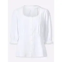 Sieh an! 3/4-Arm-Bluse in weiß | Gr.: 46