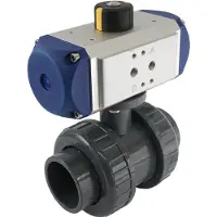 Tameson 50mm 2-Wege PVC Pneumatischer Kugelhahn Feder geschlossen - VDL