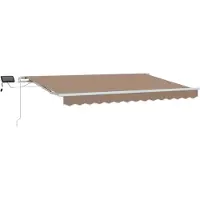 vidaXL Ausziehbare Markise Taupe 500 x 300 cm Stoff und Aluminium