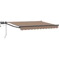 vidaXL Manuelle Gelenkarmmarkise mit LEDs Taupe