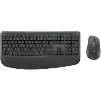 Logitech Signature Comfort Plus Combo MK880 for Business, Kabellos, USB + Bluetooth, Plunger key switch, QWERTY, Graphit, Maus enthalten