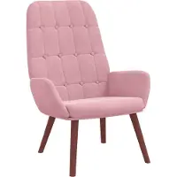 vidaXL Relaxsessel Rosa Samt