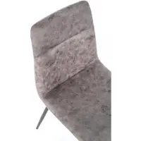 STONES Lea Stuhl mit Metallgestell und Sitzfläche aus vintagegrauem Kunstleder – modernes ergonomisches Design, 48,5 x 49 x 88 cm, für den Innenbereich