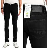 Tom Tailor Slim-fit-Jeans "TROY", Herren, Gr. 32, Länge 32, schwarz (schwarz, denim), Denim/Jeans, Obermaterial: 99% Baumwolle, 1% Elasthan, schmal lang, Jeans Slim-fit-Jeans, unifarben