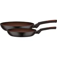 GSW Pfannen-Set "Terra" Aluminium Set, je 1 Bratpfanne Ø 24/28 cm, H: 4,5/5,0 cm, - 1,5/2,1 l, 2 Stk. tlg. Induktion
