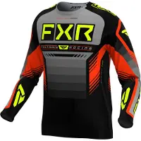FXR Clutch Pro Hi Vis 2024 Motocross Jersey, schwarz/grau/gelb, S