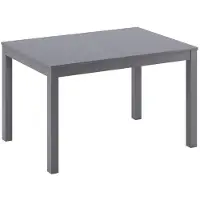 STONES Ausziehbarer Tisch Traffic 130/210 cm in dunkelgrauem Melamin mit Beinen aus massivem Buchenholz – modernes, platzsparendes Design