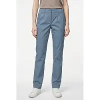 Bonprix Chinohose , Damen, Gr. 44, K-Gr, blau (mattblau), Twill, Obermaterial: 98% Baumwolle, 2% Elasthan, regular fit lang, Hosen Chinohose, schmale Form, mit Bundfalten und praktischen Taschen