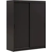 Masseno Schiebetürenschrank TELA 120/205/60cm 2-türig Schwarz