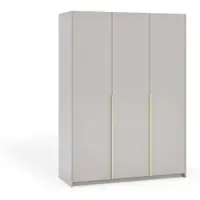 Masseno Drehtürenschrank AMARA 148/204/58cm 3-türig Kaschmir