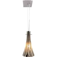 Näve Glas-Pendelleuchte - Material: Glas, Metall - Farbe: schwarz-weiß, metall blank; 7007124