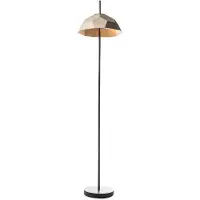 STONES Stehleuchte "Egg", modernes Design, taubengrauer Schirm aus Recyclingkarton und schwarzes Metallgestell, Höhe 160 cm – Egg Lighting