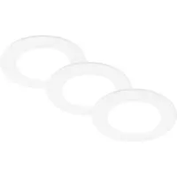 Briloner LED Einbaustrahler Bad, 3er Set, IP44 Spritzwasserschutz, CTS Farbtemperaturschalter, weiß, 8,5 x 2,5 cm