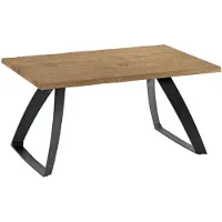 STONES Bridge - Fester Tisch (160 x 90 cm) aus schwarzem Eichenfurnier