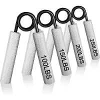 Markenlos Handtrainer Set - 4 Widerstandsniveaus - Silber