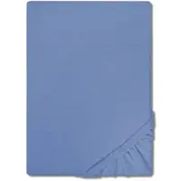 CloudComfort Basic Spannbettlaken Jersey-Stretch blau 90 x 190 - 100 x 200 cm