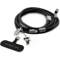 Karl Lagerfeld CBDY Ikonik Charm Kabel-Lanyard USB-C auf USB-C, schwarz