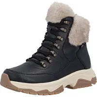 Rieker Damen Stiefelette mit Warmfutter & Reißverschluss | rutschfest W3971, Größe:41 EU, Farbe:Schwarz