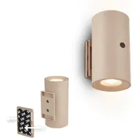 Briloner LED-Akku-Wandleuchte Isy, beige, Kunststoff, 3.000 K