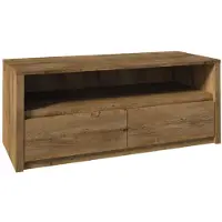 Feldmann-Wohnen Lowboard Montana TV-Unterschrank 130x53x52cm Eiche Lefkas mit 2 Schubladen