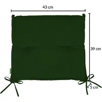 Detex Sitzkissen Stuhl 6er Set Wasserabweisend 47x42cm Befestigungsriemen Waschbar Reißfest Stuhlkissen Sitzauflage Sitzpolster Gartenstuhl Grün