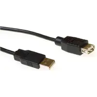 ACT SB2218, 0,5 m, USB A, USB A, USB 2.0, 0,48 Gbit/s, Schwarz