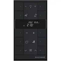 Busch-Jaeger SBC-F-10.0.11-885 Busch-Tenton, RTR IAQ, 10-fach, schwarz matt, mit Display, für Busch-free@home 2CKA006220A0903 SBCF10011885