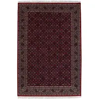 Theko Orientteppich "Benares Herati, handgeknüpft" Gr. 4, rot, B:170cm H:12mm L:240cm, Schurwolle, Teppiche, Orientteppich, reine Wolle, mit Fransen, Wohnzimmer