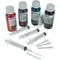 VHBW 4x Nachfülltinte kompatibel mit Ricoh Drucker - Refillset Dye Cyan, Dye Magenta, Dye Schwarz, Dye Yellow, 100ml