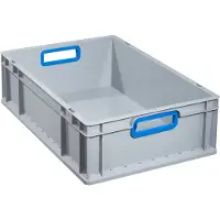 Allit EuroBox 632, 600x400x320 mm, Griffe offen, grau/blau