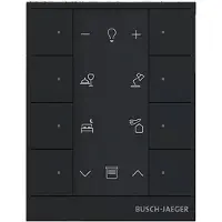 Busch-Jaeger SB-F-8.0.11-885 Busch-Tenton, 8-fach, Bedienelement, schwarz matt, für Busch-free@home 2CKA006220A0898 SBF8011885