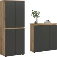 Xonox .home Scarpa Universalschrank (B/H/T: 140x175x37 cm) anthrazit und Evoke Oak Nachbildung