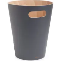 Umbra Woodrow Holz-Papierkorb natur/dunkelgrau, 7,5l, modernes Design