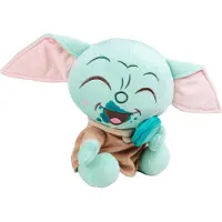 Star Wars Grogu With Macaroon 25 Cm Teddybär Rosa Rosa One Size