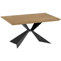 STONES Stark - Fester Tisch (160 x 90 cm) aus schwarzem Furnier