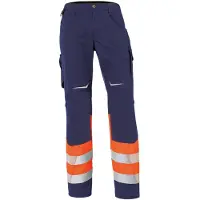 Kübler Hose REFLECTIQ Klasse 1 warnorange/dunkelblau Form 2208 Größe 50