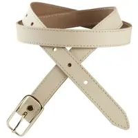 Laura scott Ledergürtel , Damen, Gr. 75, beige (cream), Rindsleder, glänzend, unifarben, Gürtel Ledergürtel, in modisch schmaler Form - NEW
