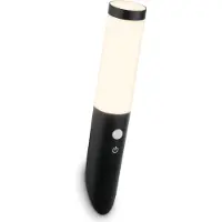 Briloner Außenwandleuchte Akku Bewegungsmelder 35cm 6,5W 700lm 3000K Warmweiß Dimmbar Schwarz - Wandlampe Balkon Terrasse Hauswand