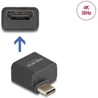 DeLOCK Mini Adapter USB Type-C Stecker zu HDMI Buchse (DP Alt Mode) 4K, USB Typ-C, HDMI, Männlich, Weiblich, Gerade, Gerade