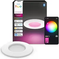 Philips Hue White and Color ambiance Slim Einbauleuchte, 90 mm, Bluetooth/Zigbee, Weiß, LED, Polycarbonat (PC), Multi, 1000 K